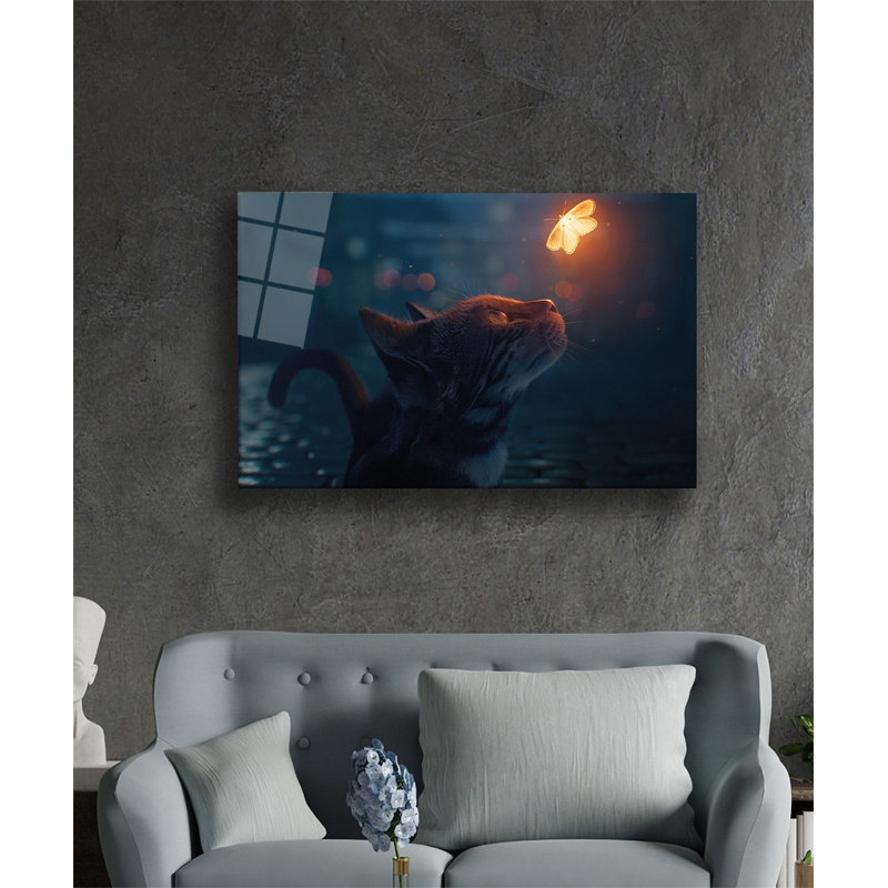 Elegant Decorative Tempered Glass Painting, 27.6 x 43.3 inches | 100% Tempered Glass, Thickness: 0.16 inches | Stunning Home Décor for Living Room, Office, or Gallery | Unique Art Piece, Durable and Stylish
