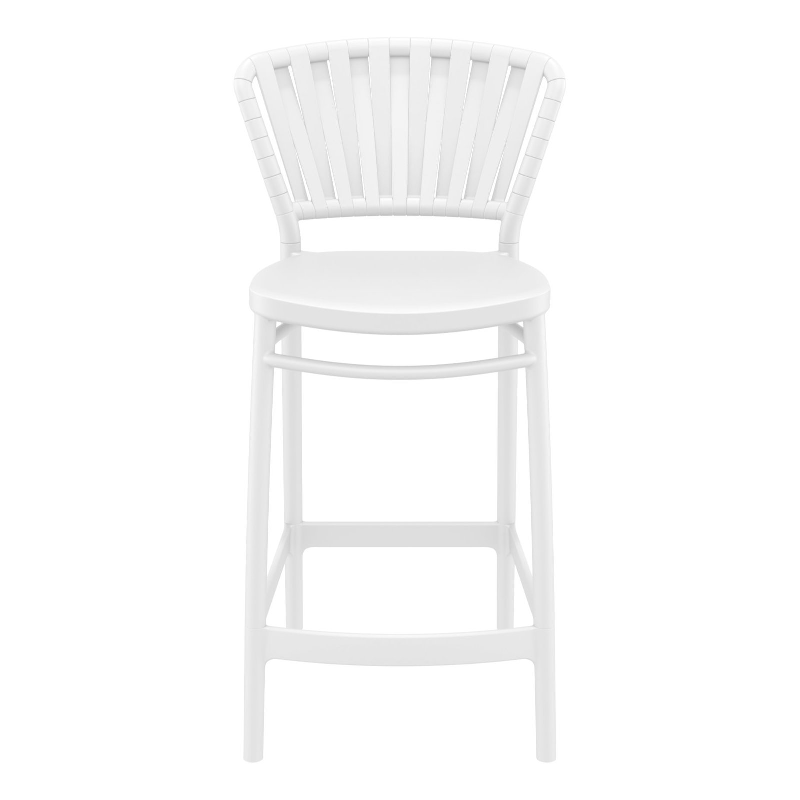 Newport Outdoor Barstool, 25.6", White