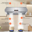 Hotte de cuisine 48 pouces à 4 vitesses avec contrôle tactile et détection des mouvements et hotte de cuisine en acier inoxydable avec 4 lumières DEL