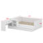 Lit plateforme en bois avec tiroirs, tablettes et coiffeuse-921455888