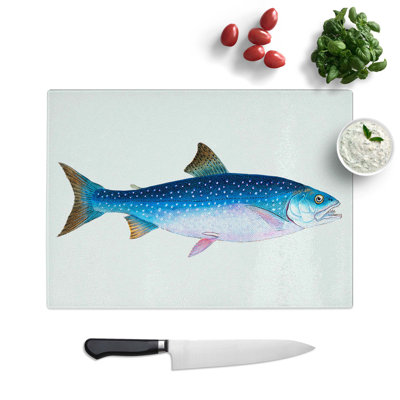 Tempered Glass Alpine Charr Fish Chopping Board