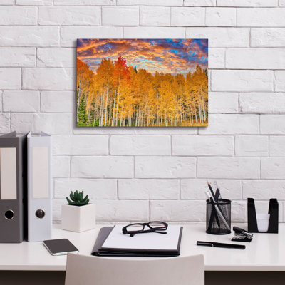 «Wyoming Autumn Aspens On Canvas» par Mark A Paulda, reproduction