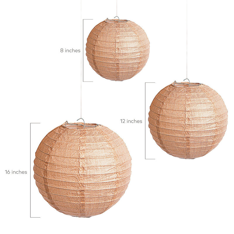 Burlap Paper Lantern