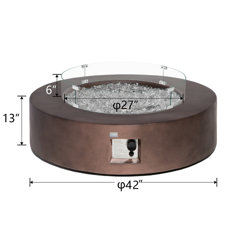 Arlmont & Co. Koby Concrete Propane Fire Pit Table & Reviews | Wayfair