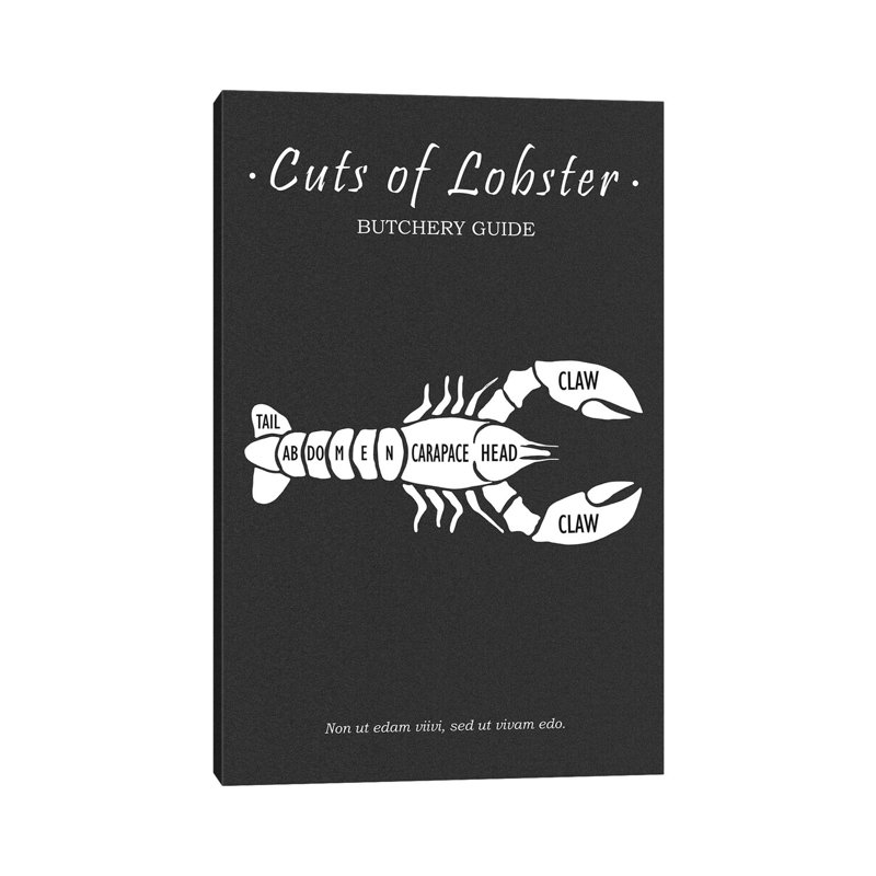 Butchery Lobster by Mark Rogan - Print on Canvas, 30.48cm H x 20.32cm W x 1.91cm D, Wrapped Canvas