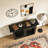 Narrow Sofa Table Behind Couch with Arched Design