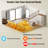 Portable Ceramic Space Heater Thermostat, Quiet Desk Fan Heater, 750W/1500W for Office, Sliver
