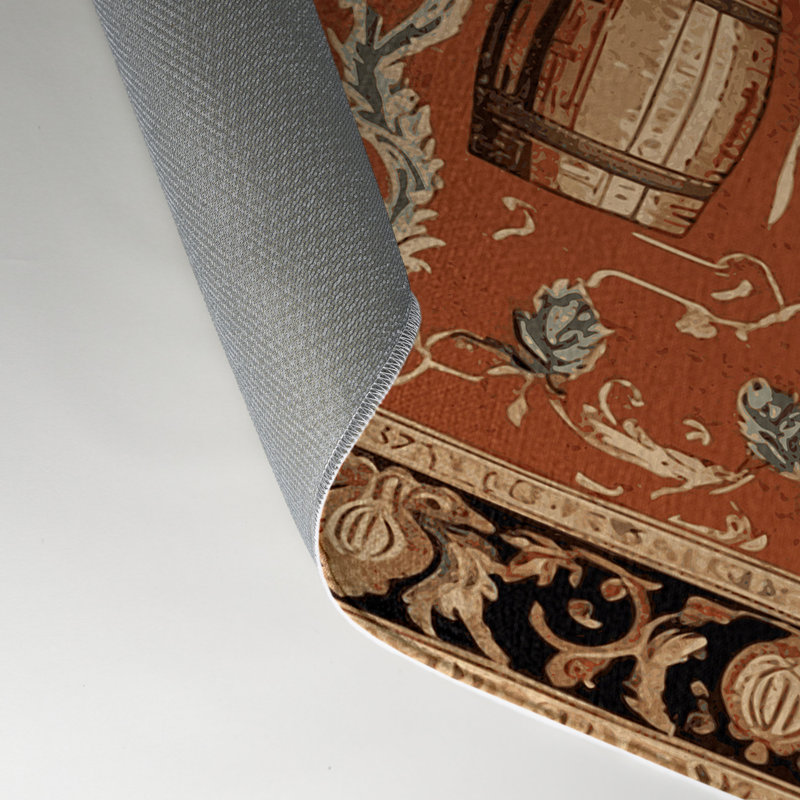 Tapis d'intérieur et d'extérieur brun français, Rectangle 9 pi x 12 pi