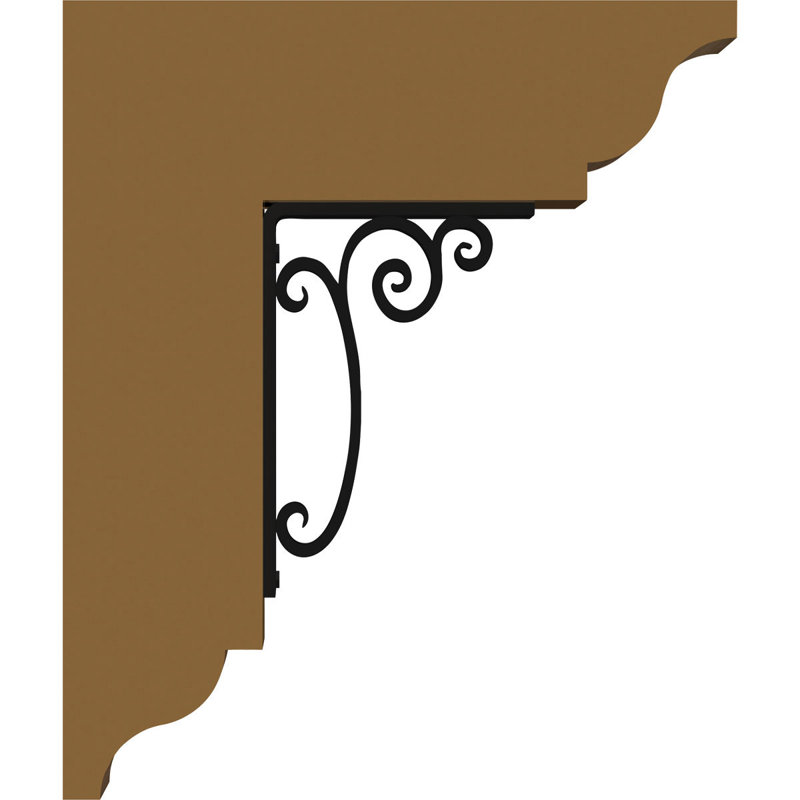 Support triple en fer traditionnel Avery 8 po, H 12 po x P 9 1/2 po, Cèdre rouge de l'Ouest l 3 1/2 po x T 2 po (lisse