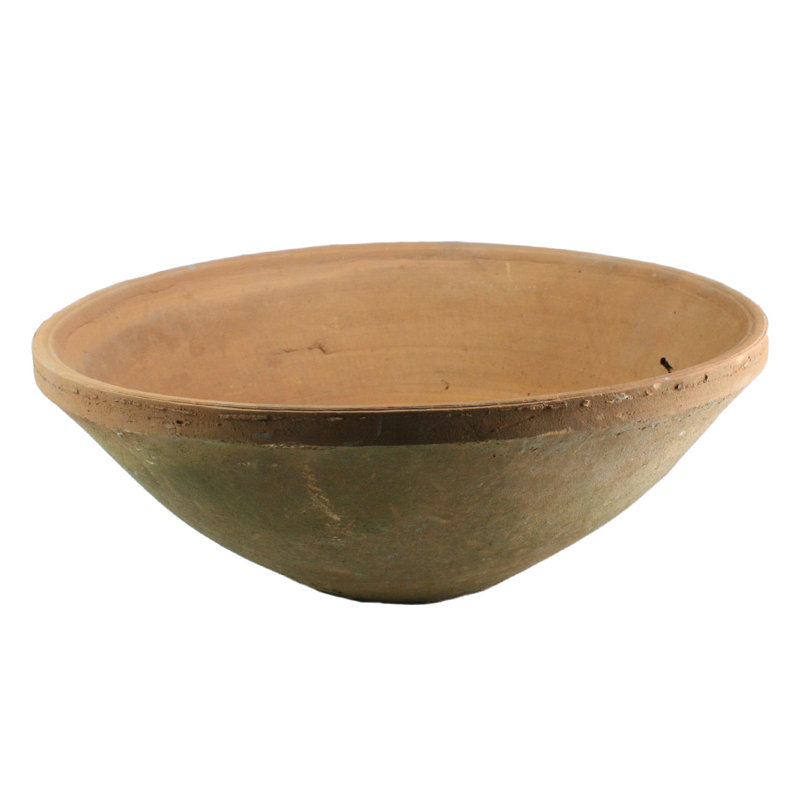 Pot à fleurs en terre cuite Alnwick, Rouge antique, H 3,25 po x l 10 po x P 10 po