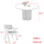 Ensemble de table de salle à manger en bois massif de style japonais-102528143