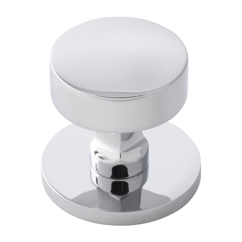 Parkview Brass Knob Backplate, Chrome