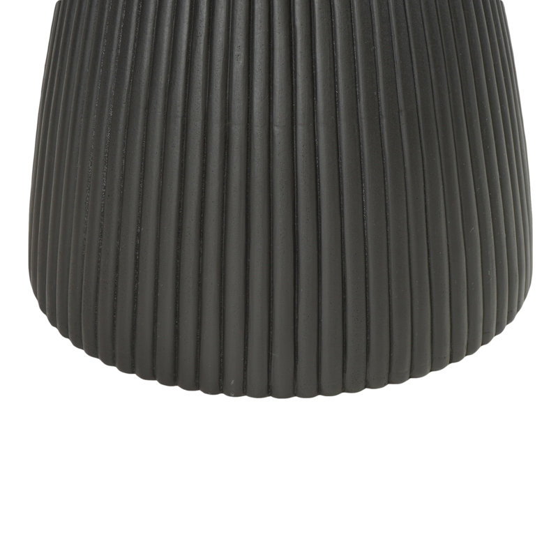 Maiklas 20''H Outdoor MGO Side Table, Matte Black