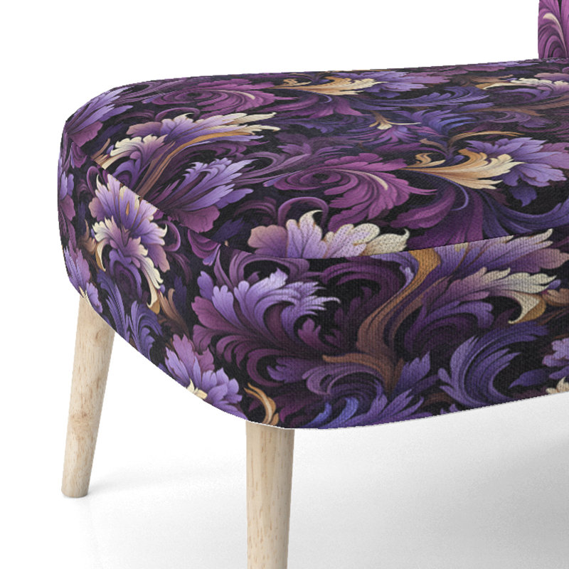 Chaise d'appoint rembourrée de couleur mauve foncé Royal Ragdolls