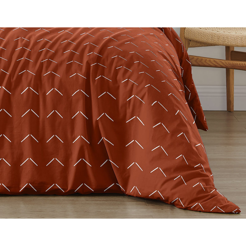 Diamond Tuft Orange Rust Twin Comforter Set by Sweet Jojo Designs