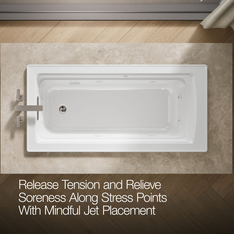 Archer® 66" X 32" Drop-In Whirlpool, White