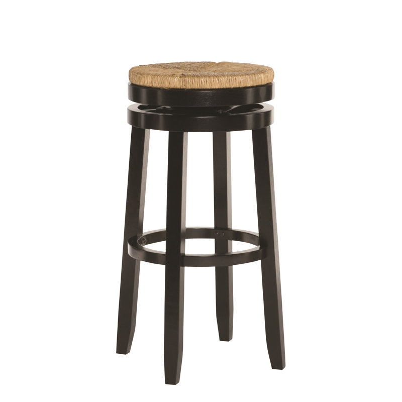 Tabouret de bar et de comptoir Laurent, Tabouret de bar (siège d'une hauteur de 31,5 po), Noir