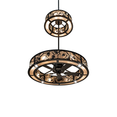 Ventilateur de plafond 30 po avec ensemble d'éclairage Jahmeel