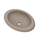 Cuyama Slate Stone Handmade Oval Drop-In Bathroom Sink
