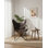 Fauteuil papillon en cuir brun foncé