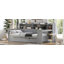 Lit de jour simple en bois avec tablettes de rangement, lit multifonctionnel avec deux tiroirs de rangement et bureau d'étude-1675775189