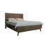 Lit plateforme Cid Leno, chevron, bois d'acacia massif brun foncé-98890740