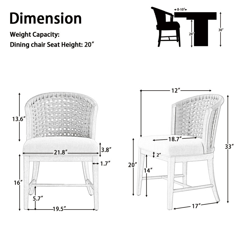 Havenport Handwoven Rattan Dining Chairs