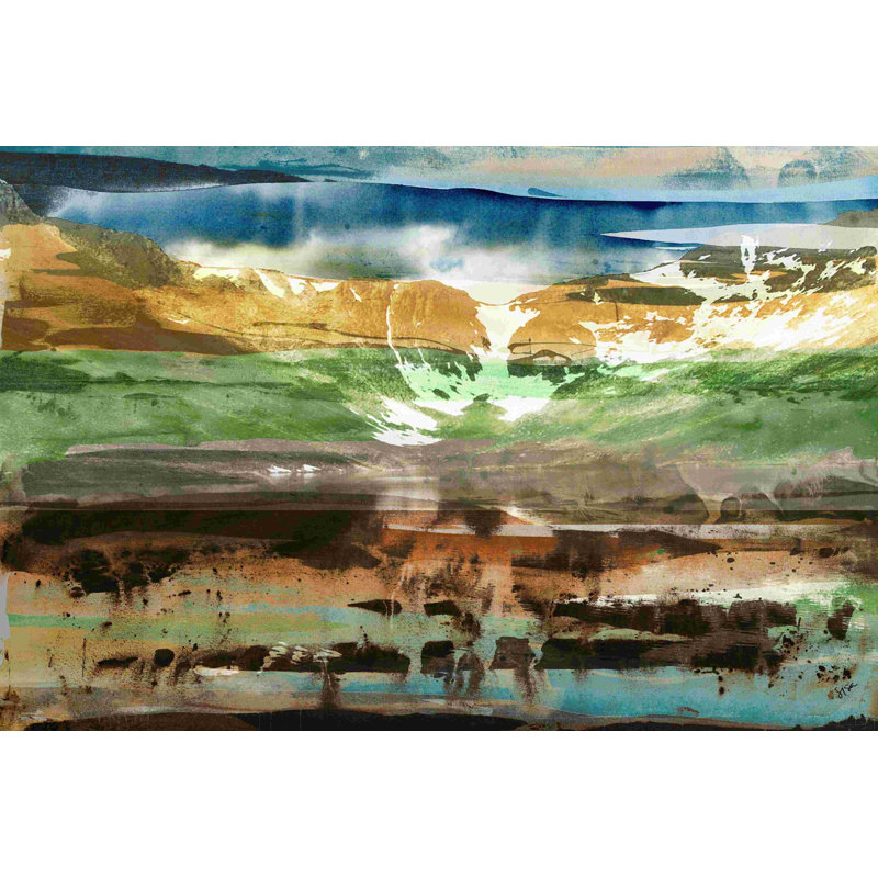 " Mountain Abstract II " by Sisa Jasper Painting Print, 8" H x 12" W