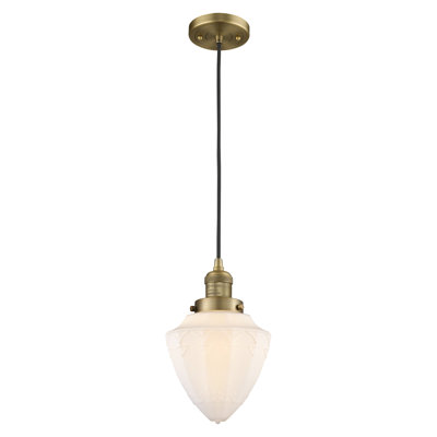 Franklin Restoration - Kymeshia - Mini-luminaire suspendu à cordon de 7 po - Ampoule non incluse - - Abat-jour