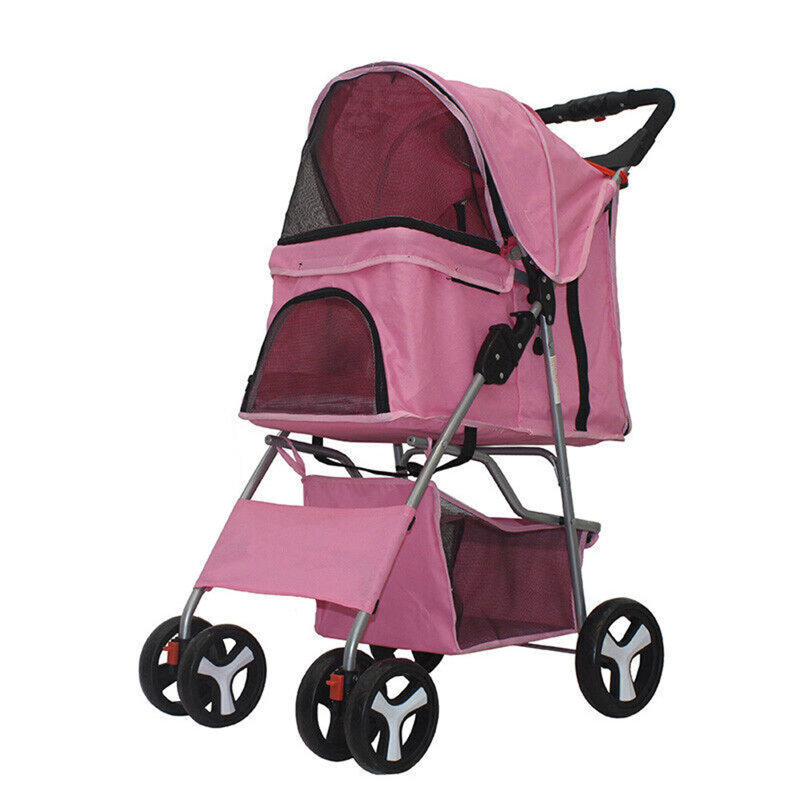 Foldable Pet Jogger Stroller, Pink