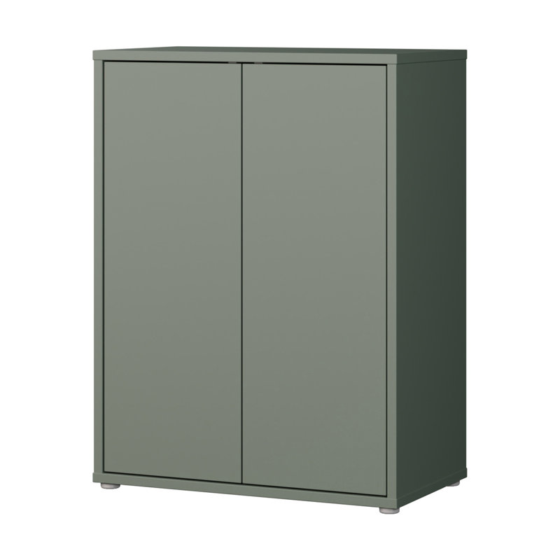 Modern minimalistic cabinet unit with 2 doors and 2 internal shelves, engineered wood, 74.5 cm W x 99.1 cm H x 41.5 cm D