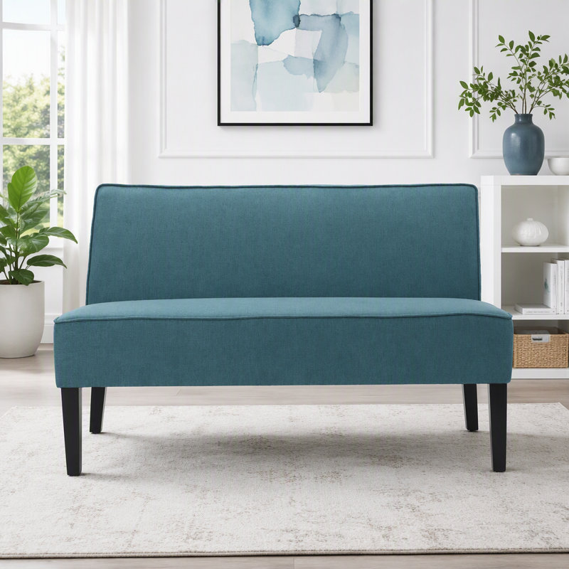 50'' Upholstered Loveseat, Teal