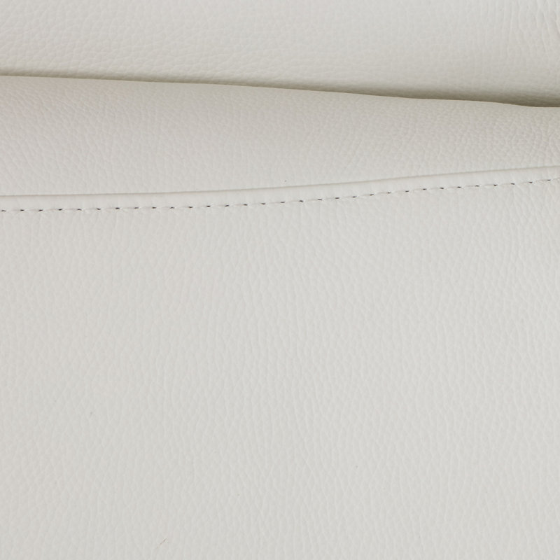 Chaise en cuir italien à grain supérieur, Blanc