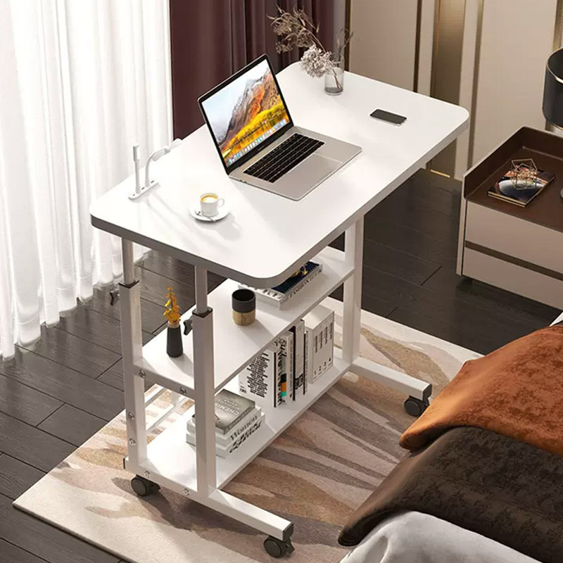 Adjustable Height Modular Iron Writing Desk, White