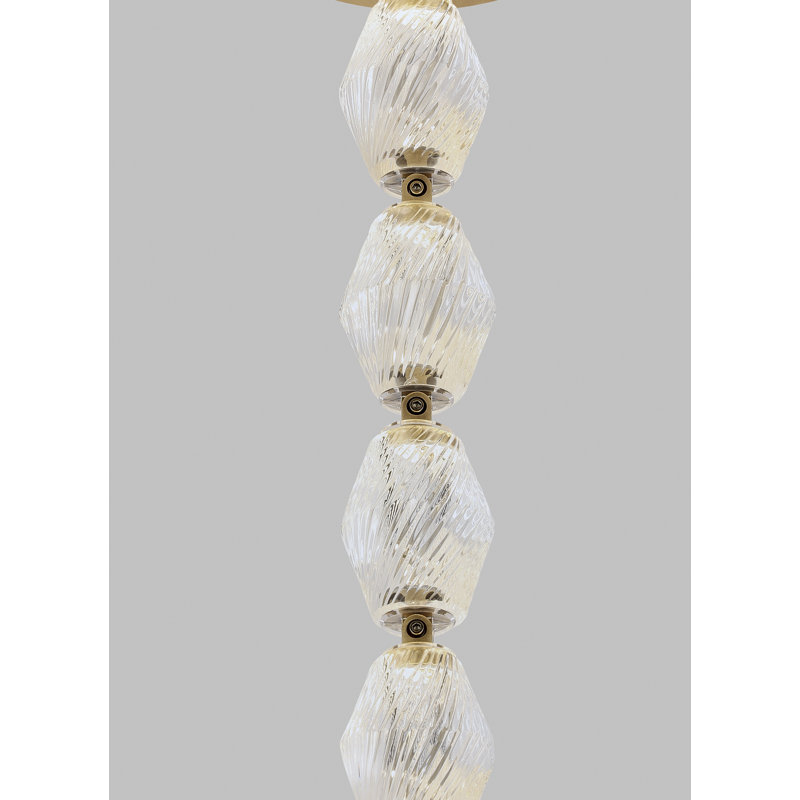 Collier LED Pendant, Natural Brass, 51.6" H x 2" W x 2" D, 3000K