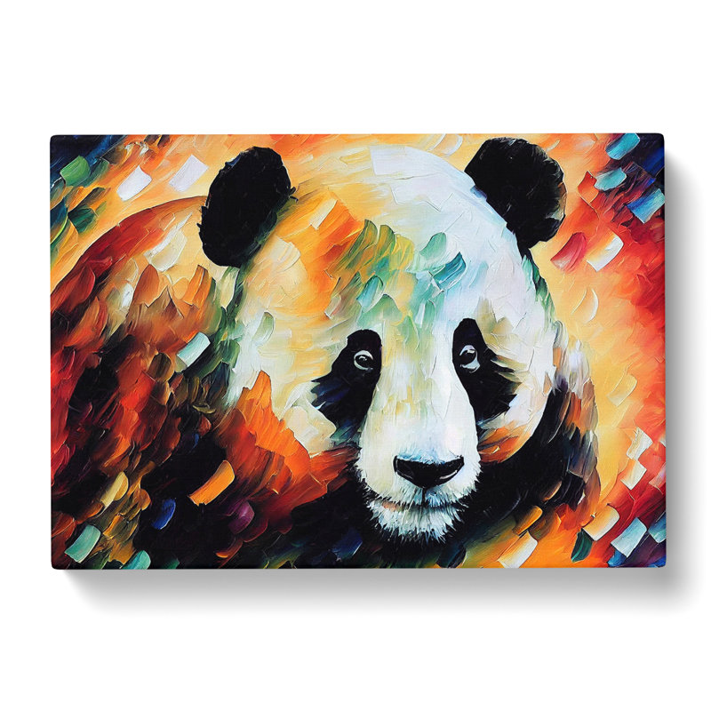 Panda Painted Vol.2 Abstract - Wrapped Canvas, 35cm H x 50cm W x 3cm D