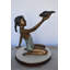 Bronze Sitting Girl Holding Shell Fountain