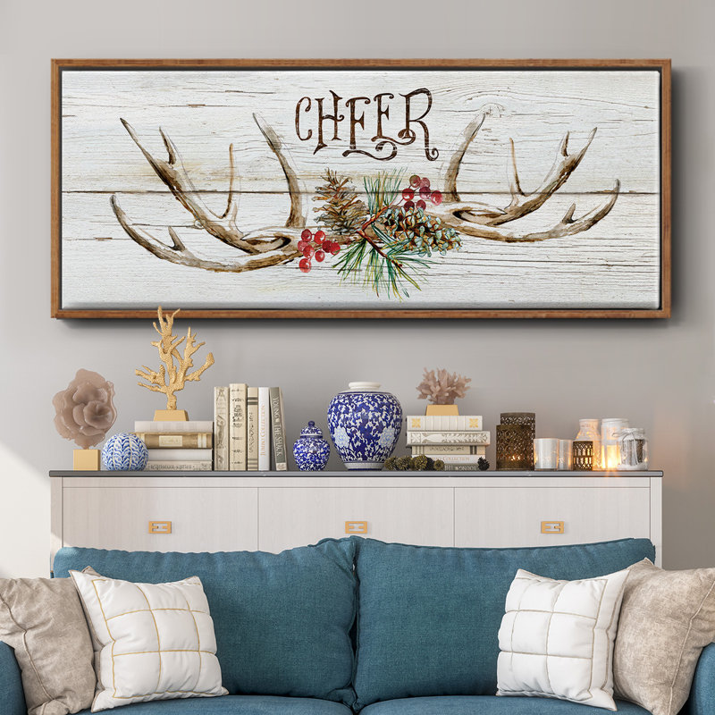 Rustic Cheer - toile encadrée, H 12 po x l 30 po