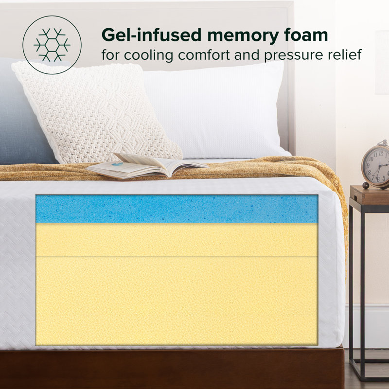 14" Firm Cooling Gel Memory Foam Mattress - Sleep by Wayfair™, King, 14"