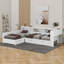 Lit plateforme simple en L en bois avec lit gigogne et tiroir-1985983454