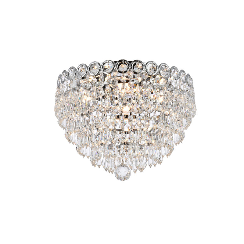 Stoltz Crystal Flush Mount, Chrome