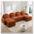 Orange + 4 sièges + 2 repose-pieds