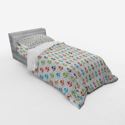 Ensemble de housse de couette multicolore en microfibre