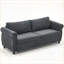 Canapé-lit convertible 2 en 1 80,7 po avec matelas 63 po x 70,9 po Sofas pour salon / chambre à coucher | Gris clair | Tissu + métal