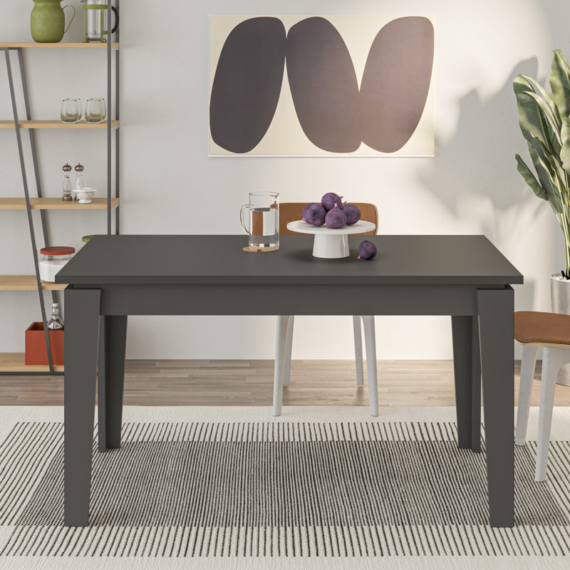 Tolmen Rectangular Extendable Dining Table - 120 to 170 cm, 75cm H x 190cm L x 80cm D, Anthracite