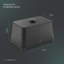 Swan SWKA18520BLKN Stealth Bread Bin, 16L Capacity, Simple Pull Lid, Black