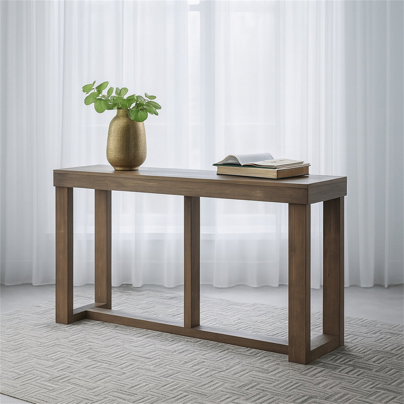 Esmont 64'' Console Table, Gray/Brown