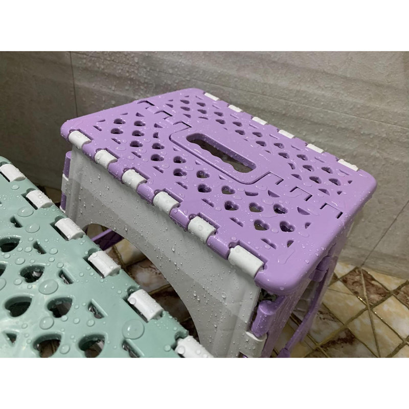 Banc de douche en plastique / acrylique Theophilos, Mauve