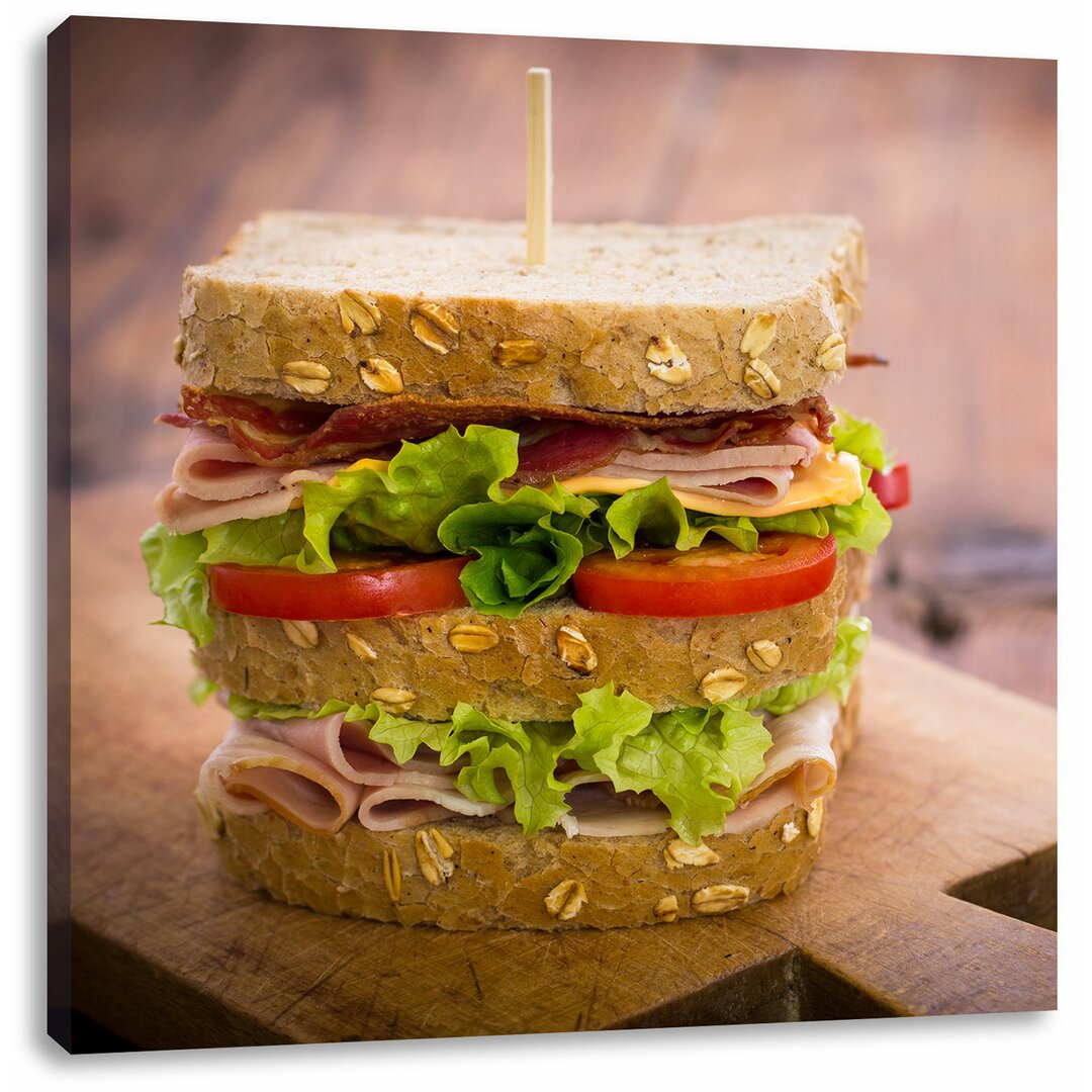 Leinwandbild Doppeldecker Sandwich