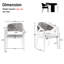Chaise d'appoint rembourrée en mousse à dossier en canne de 19 po H Aliha-1807375325-1783635929